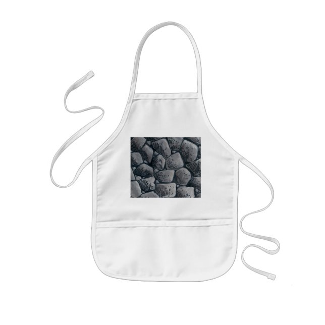 Charcoal kids chef apron (Front)