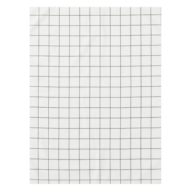 Charcoal Large Windowpane Check Tablecloth (Front)