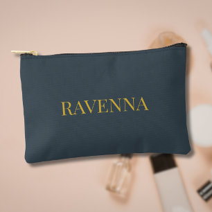 Charcoal Luxury Custom Serif Name Gift For Her Accessory Pouch