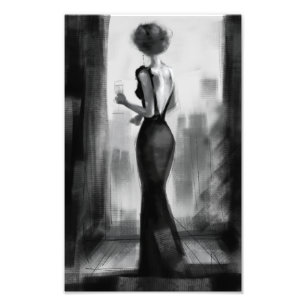 charcoal luxury fancy elegant evening me-time photo print