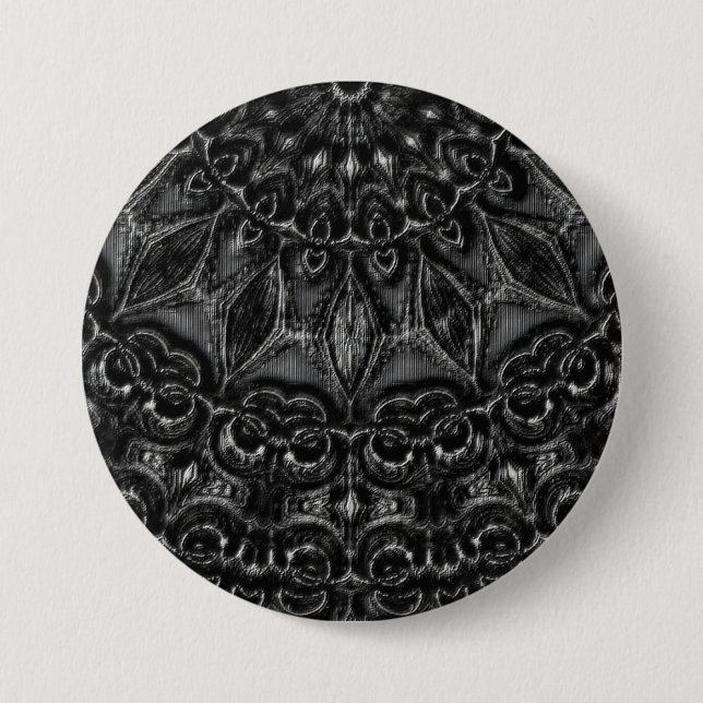 Charcoal Mandala  7.5 Cm Round Badge (Front)