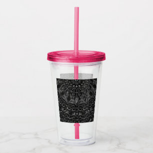 Charcoal Mandala  Acrylic Tumbler