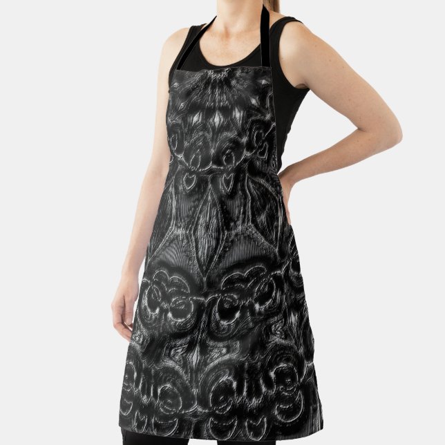 Charcoal Mandala    Apron (Insitu)