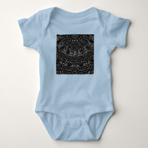 Charcoal Mandala Baby Bodysuit
