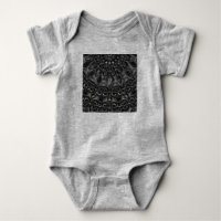 Charcoal Mandala Baby Bodysuit