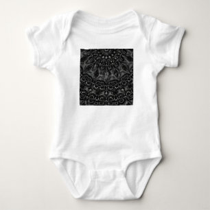 Charcoal Mandala Baby Bodysuit