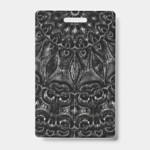 Charcoal Mandala  Badge ID Badge