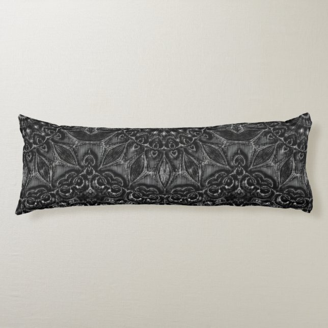 Charcoal Mandala   Body Cushion (Front)
