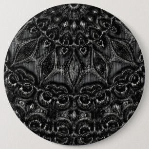 Charcoal Mandala Button