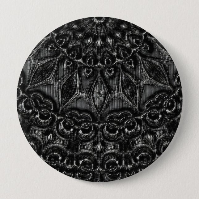 Charcoal Mandala  Button (Front)
