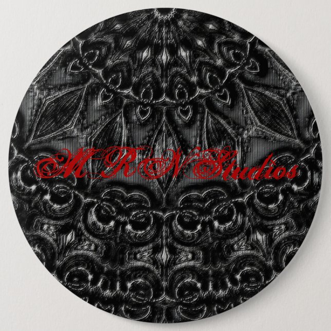 Charcoal Mandala  Button (Front)