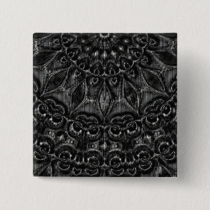 Charcoal Mandala  Button