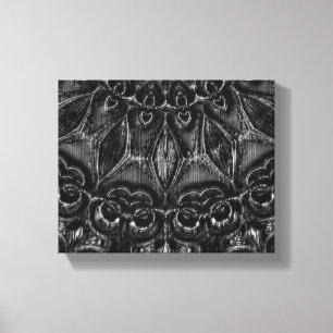 Charcoal Mandala  Canvas Print