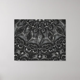 Charcoal Mandala  Canvas Print