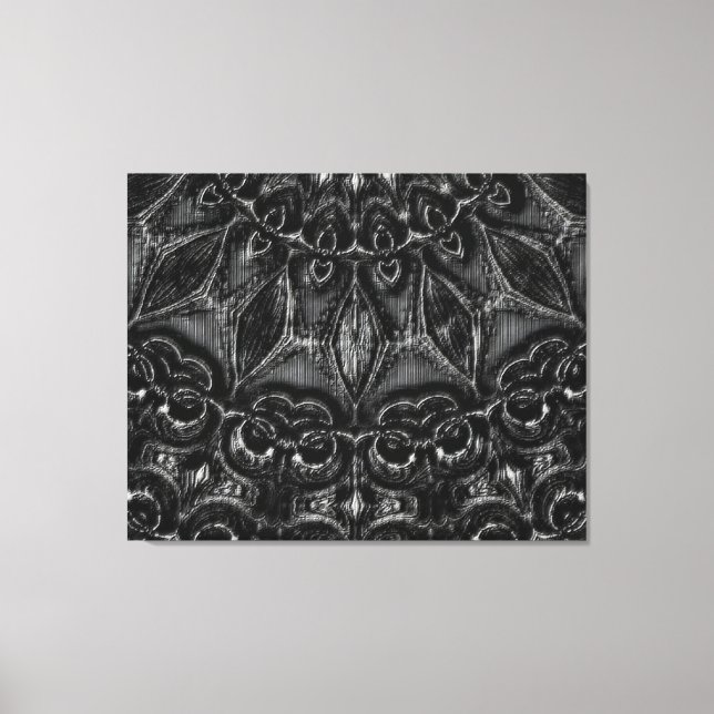Charcoal Mandala  Canvas Print (Front)
