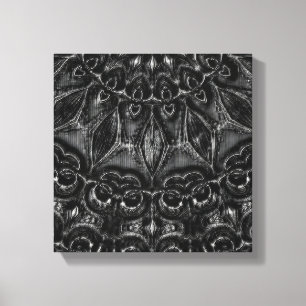 Charcoal Mandala  Canvas Print