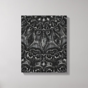 Charcoal Mandala  Canvas Print
