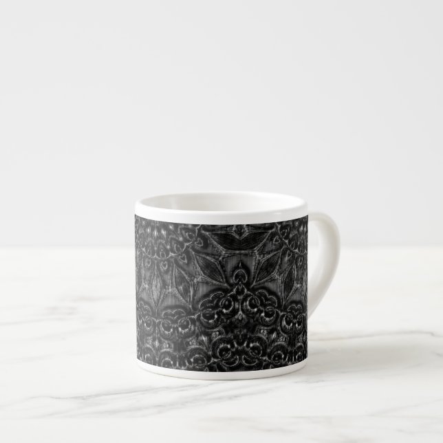 Charcoal Mandala   Espresso Cup (Front Right)