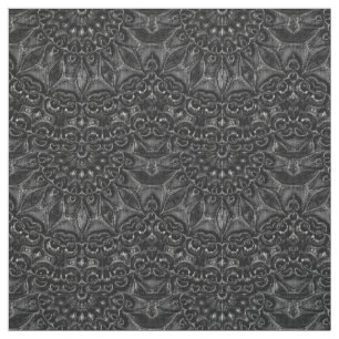 Charcoal Mandala  Fabric