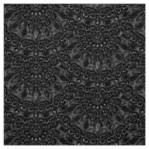 Charcoal Mandala  Fabric