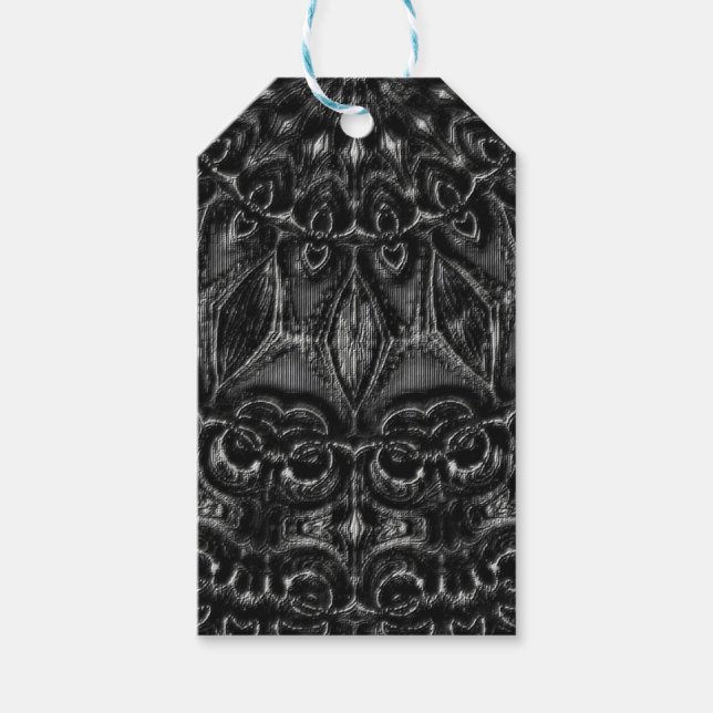 Charcoal Mandala  Gift Tags (Front)
