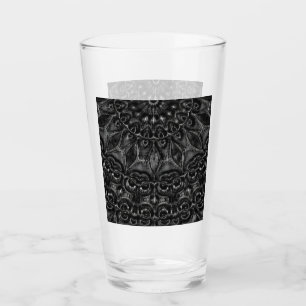 Charcoal Mandala Glass