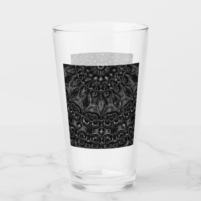 Charcoal Mandala  Glass (Front)
