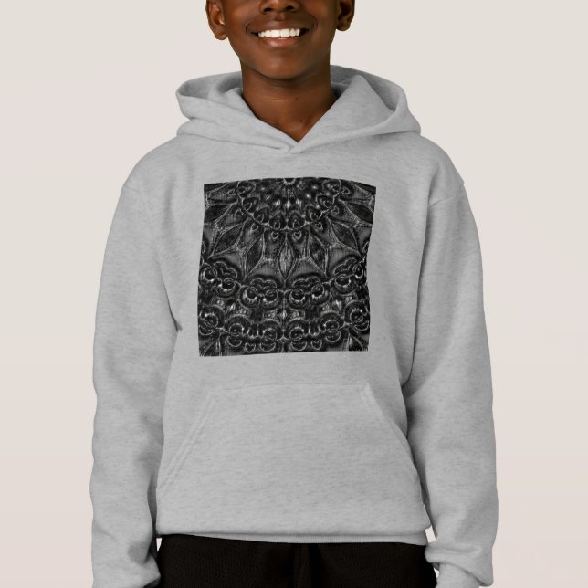 Charcoal Mandala  Hoodie (Front)