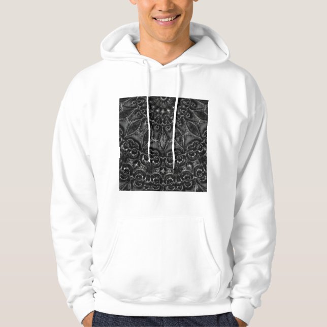 Charcoal Mandala  Hoodie (Front)