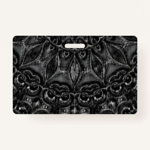 Charcoal Mandala  ID Badge
