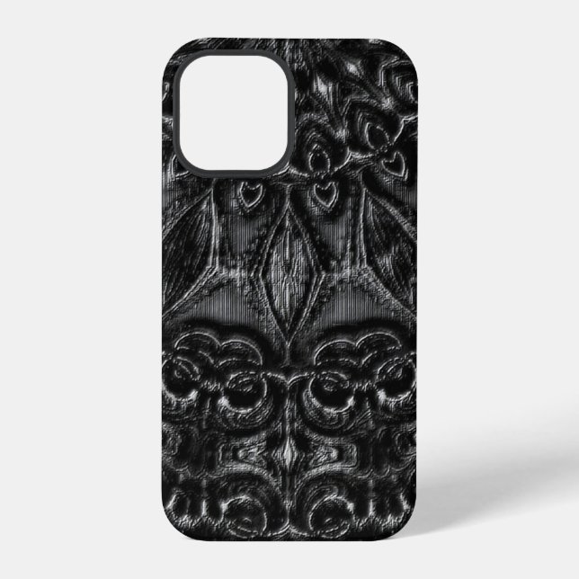 Charcoal Mandala  iPhone Case (Back)