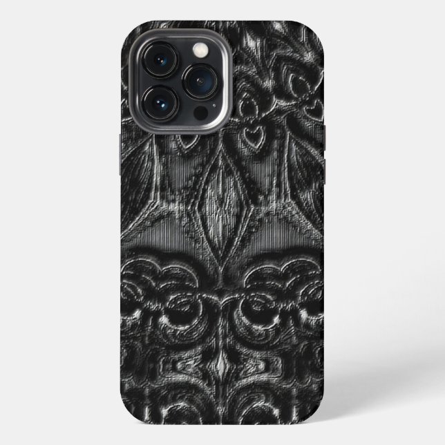 Charcoal Mandala  iPhone Case (Back)
