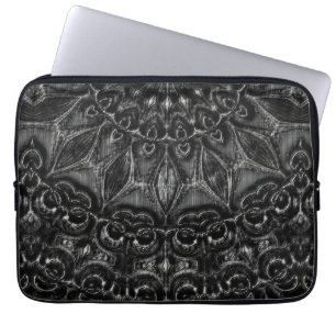 Charcoal Mandala  Laptop Sleeve
