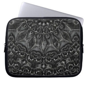 Charcoal Mandala  Laptop Sleeve