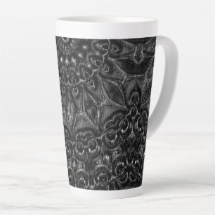Charcoal Mandala  Latte Mug