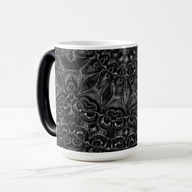 Charcoal Mandala   Magic Mug (Front Left)
