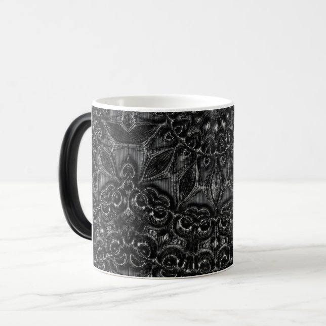 Charcoal Mandala   Magic Mug (Front Left)