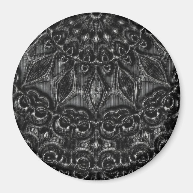 Charcoal Mandala  Magnet (Front)