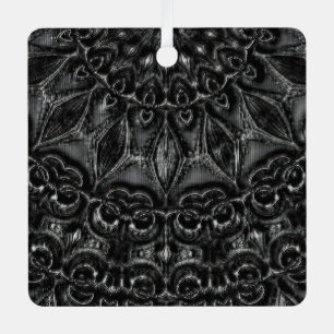 Charcoal Mandala   Metal Tree Decoration