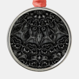 Charcoal Mandala   Metal Tree Decoration