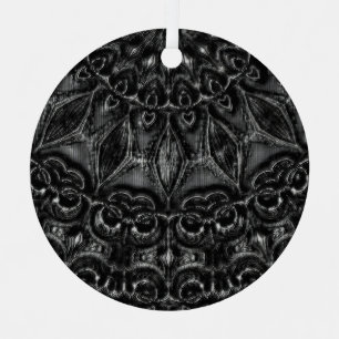 Charcoal Mandala   Metal Tree Decoration
