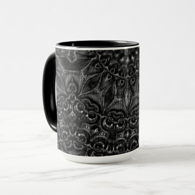 Charcoal Mandala   Mug (Front Left)