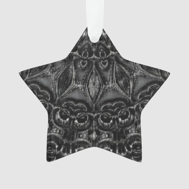 Charcoal Mandala  Ornament (Front)