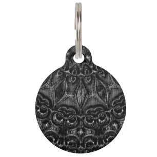 Charcoal Mandala Pet ID Tag