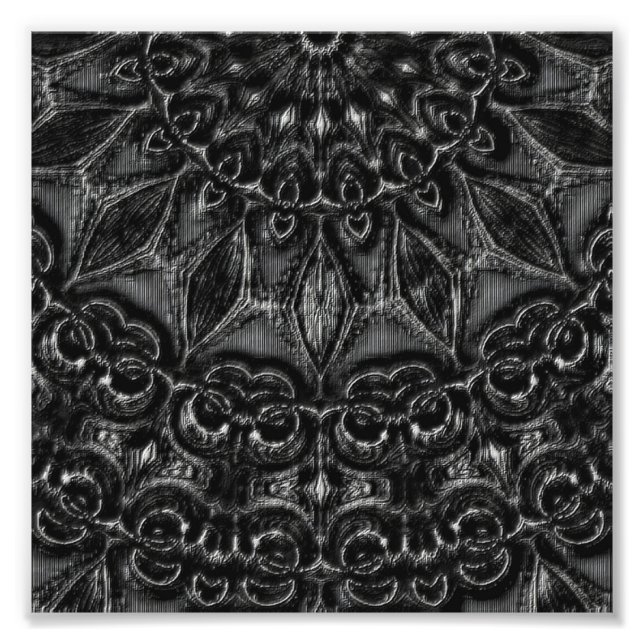 Charcoal Mandala  Photo Print (Front)