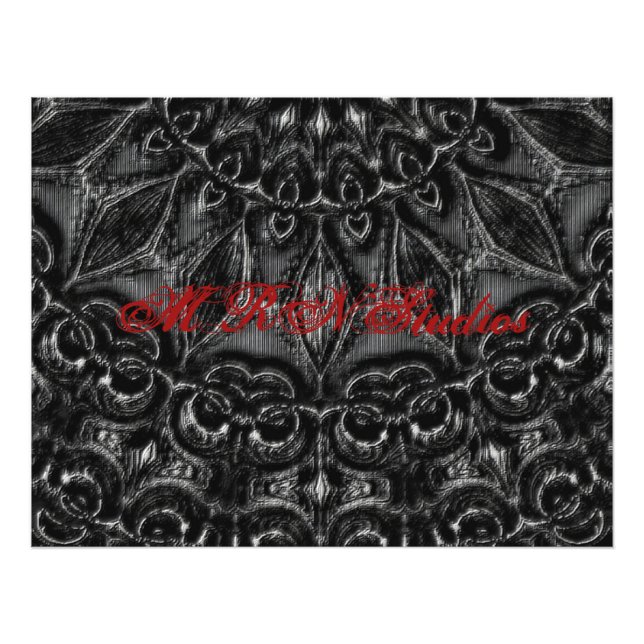 Charcoal Mandala  Photo Print (Front)