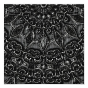 Charcoal Mandala Photo Print