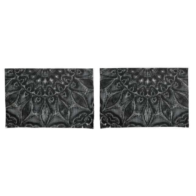 Charcoal Mandala  Pillowcase (Front-Set)