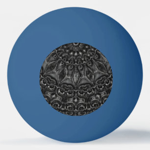 Charcoal Mandala Ping Pong Ball