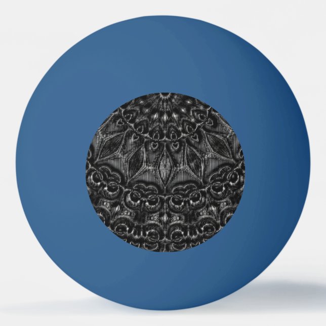 Charcoal Mandala  Ping Pong Ball (Front)